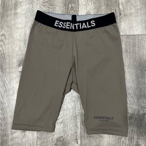 FEAR OF GOD ESSENTIALS ATHLETIC BIKER SHORT ‘Charcoal/Gray Flannel’